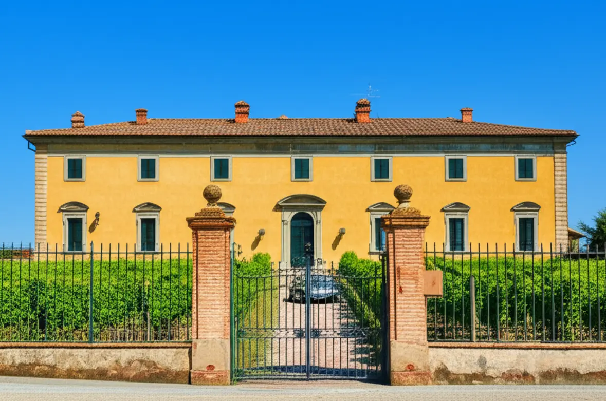 Fachada histórica de vinícola tradicional na região de Chianti