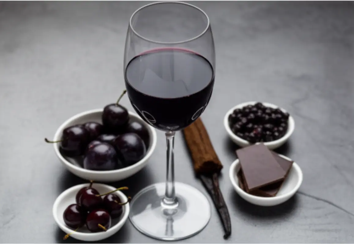 Notas de degustação: frutas escuras e ameixa em vinho Malbec