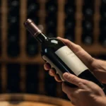 Pessoa decifrando rotulo de vinho