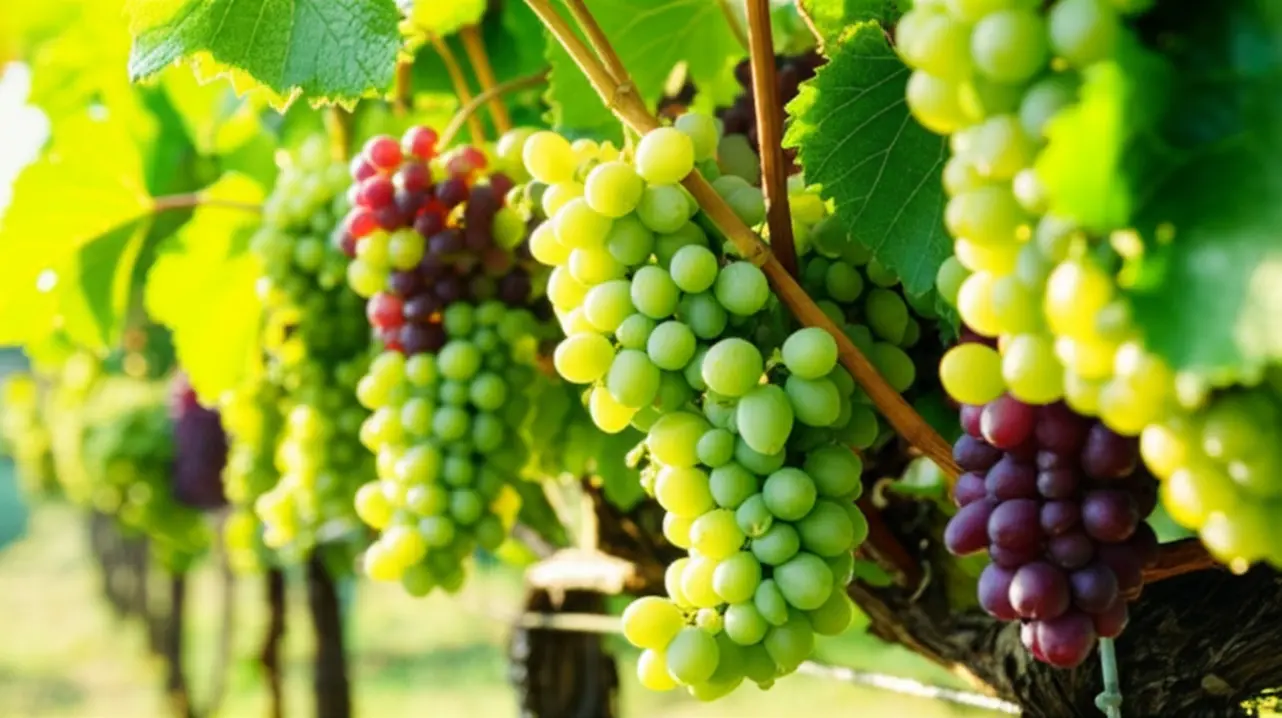 Uvas Vitis Vinifera em parreirais da Serra Gaúcha