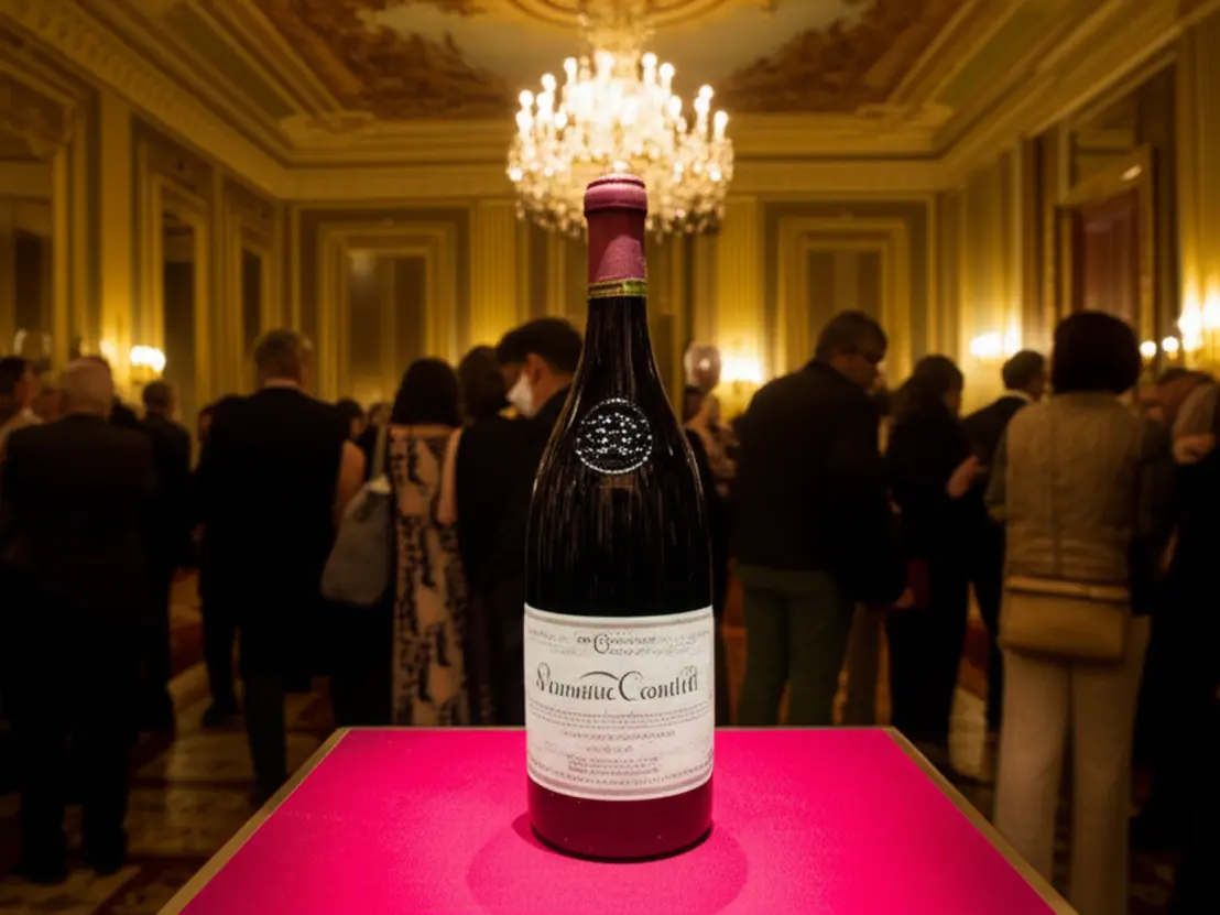 Vinho recorde de preço em leilão, garrafa rara.