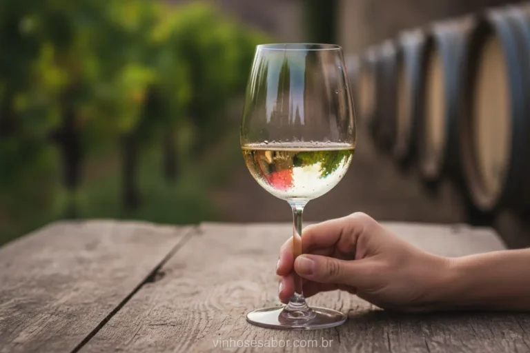 Vinho branco fresco acidez