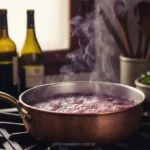 Reducao vinho tinto panela