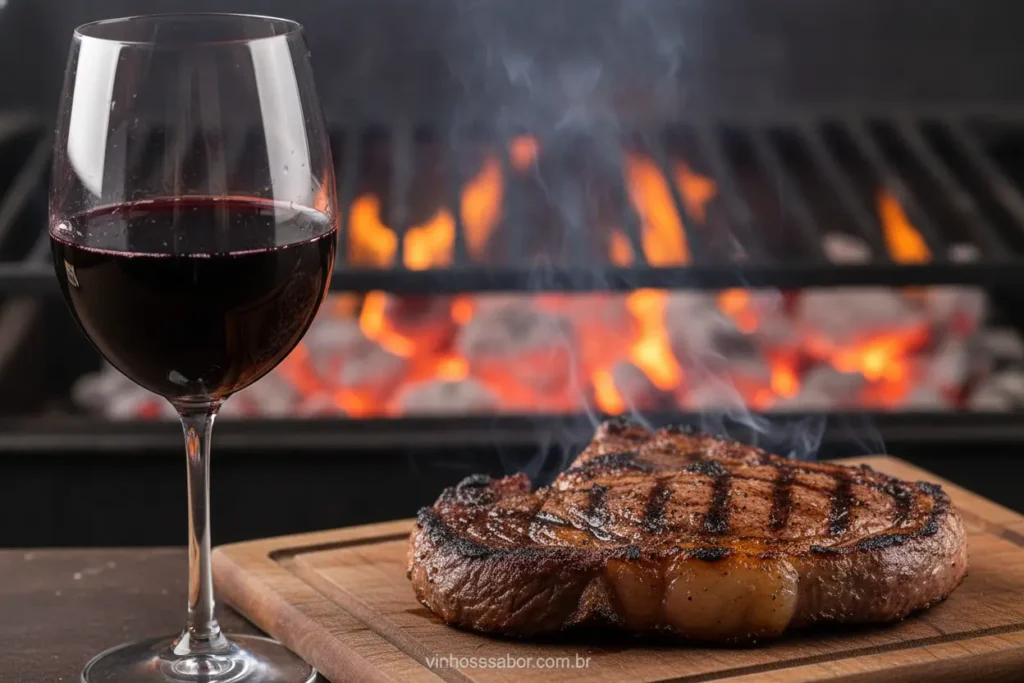 Seleção de vinhos tintos perfeitos para acompanhar cortes de churrasco