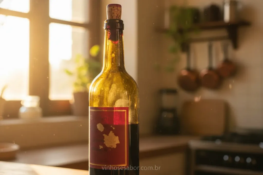 Vinho guardado perto de janela, luz e calor excessivo