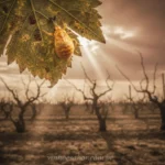 Filoxera em folha de videira, a praga que mudou o mundo do vinho.