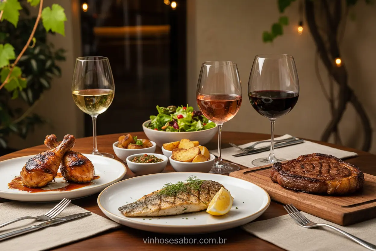 Vinhos para diferentes cortes de churrasco