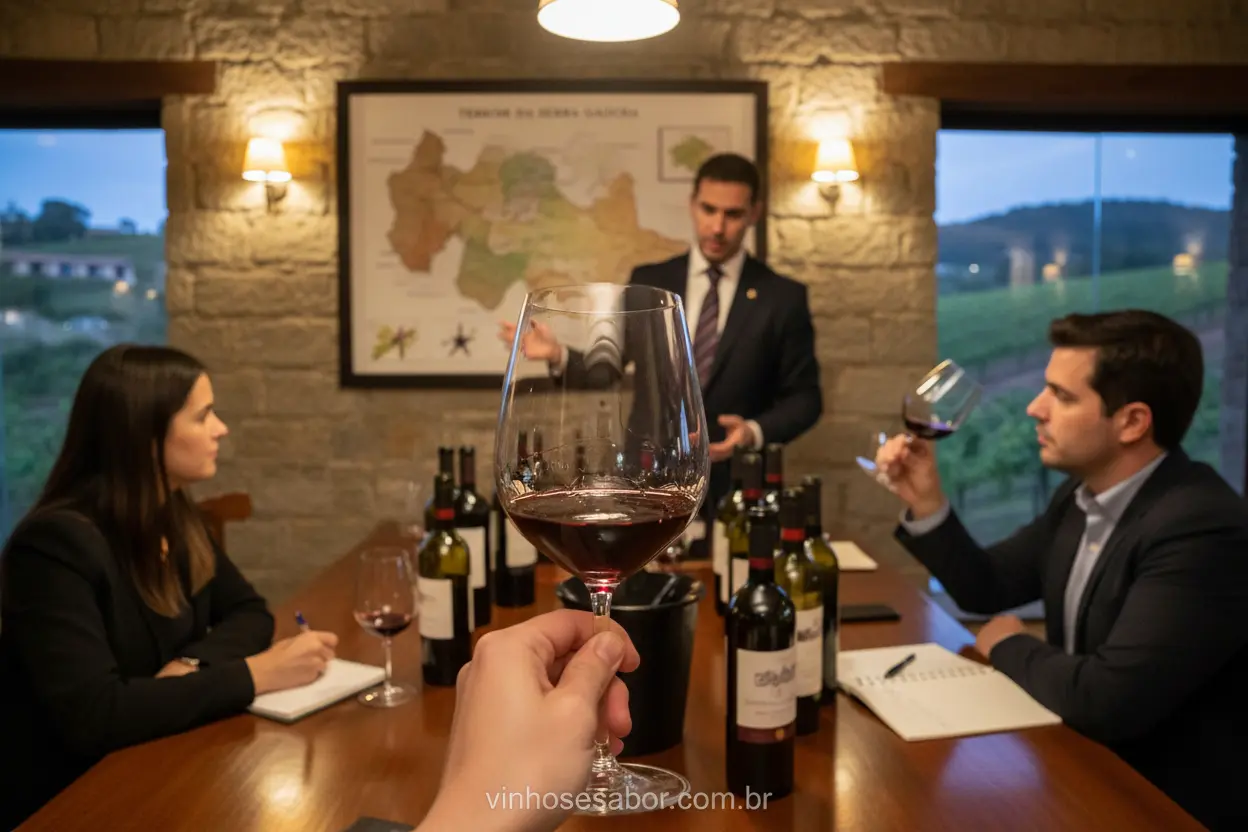 Degustação guiada de vinhos em vinícola Degustação de vinhos em uma vinícola