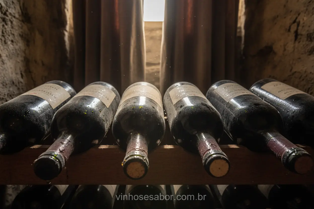 Vinho protegido da luz e umidade