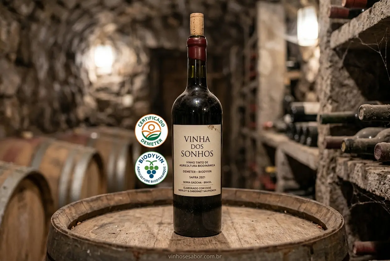 Selos Demeter e Biodyvin Vinho biodinâmico de verdade com selos Demeter e Biodyvin