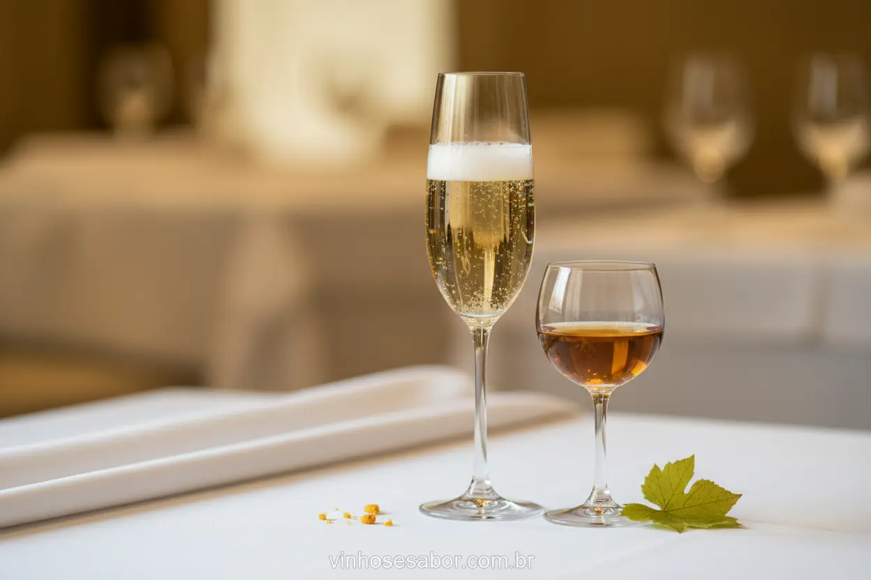 A melhor taça para cada vinho espumante e de sobremesa